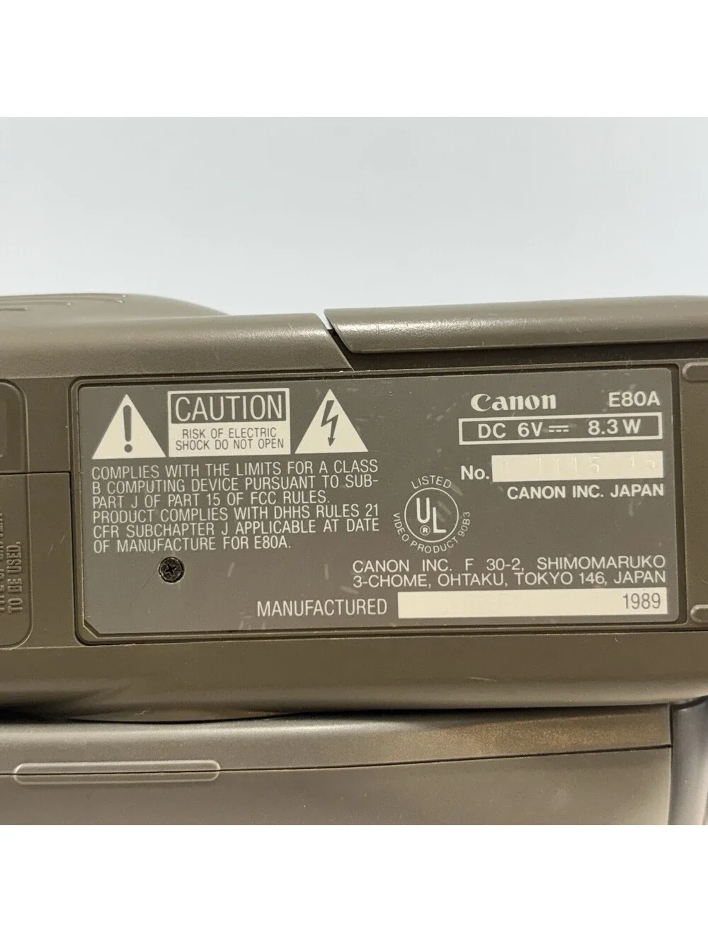 Canon vintage e80